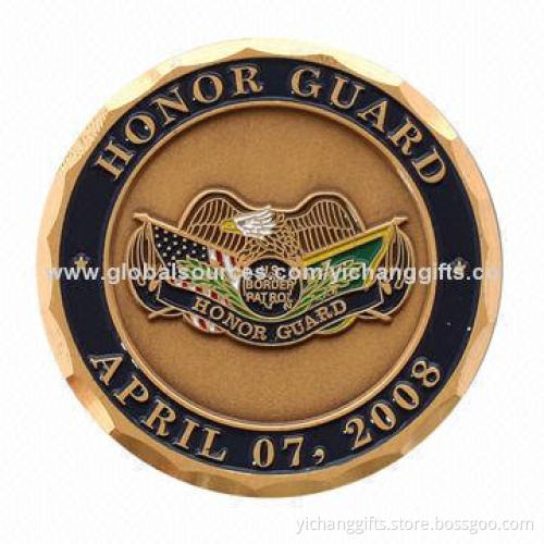 Challenge Coin with Soft Enamel, Antique Bronze and Copper Finished, Customized Designs are Welcome